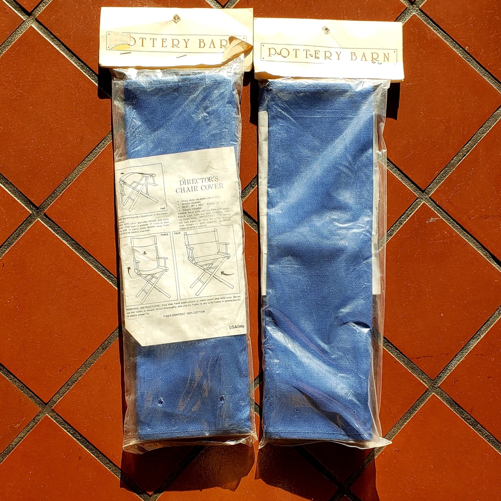 POTTERY BARN Director's Chair Cover - Blue - One Chair Cover - NEW - Picture 9 of 16